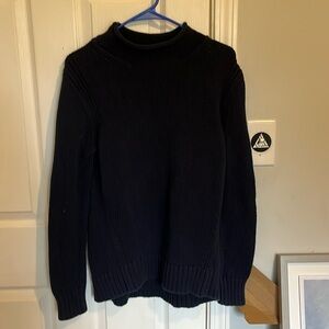 Jcrew classic nave cotton roll neck sweater